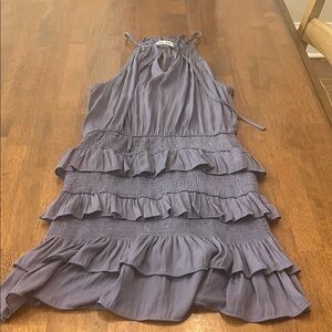 DO+BE purple Ruffled Sleeveless Dress